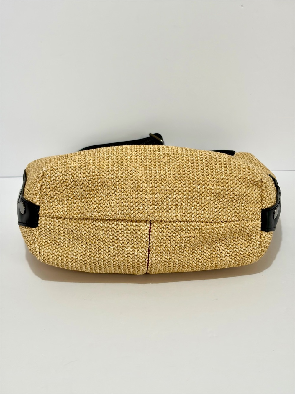 Hammitt Tom Zip Medium Hobo Shoulder Bag In Noir Smooth Raffia/Gunmetal/NWT - Picture 11 of 14